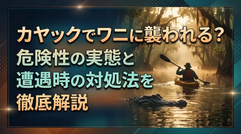 カヤックでワニに襲われる？危険性の実態と遭遇時の対処法を徹底解説